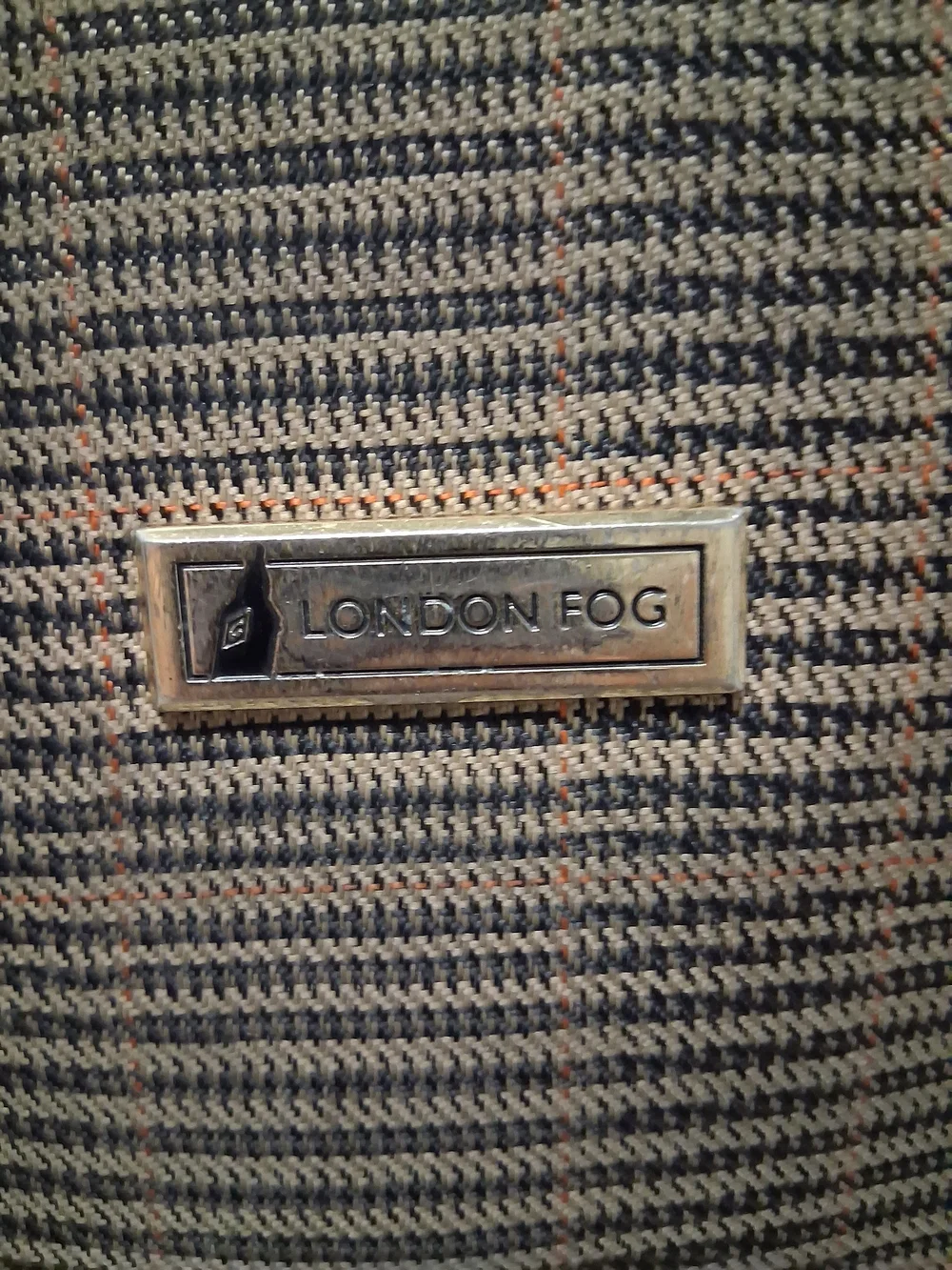 London Fog Brown Textured Upright Carry-On with Front Pocket